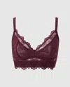 Understatement Lace Support Bra Cherry In Burgundy