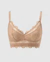 Understatement Lace Support Bra Warm Nude In Brown