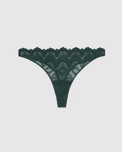 Understatement | Lace Thong - Pine Green | Trouseries
