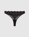 Understatement Lace Thong Black In Gold