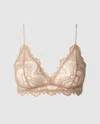 Understatement Lace Triangle Bralette Warm Nude In Neutral