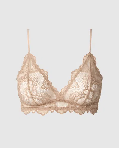 Understatement Lace Triangle Bralette Warm Nude In Neutral
