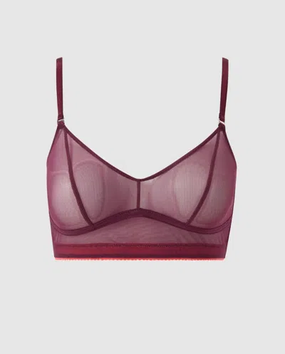 Understatement | Mesh Balconette - Cherry/coral | Bralettes