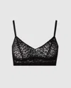 Understatement Mesh Balconette Black Leopard In Black