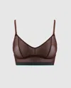 Understatement Mesh Balconette Coffee In Brown