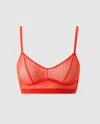 Understatement Mesh Balconette Fiery Red In Red