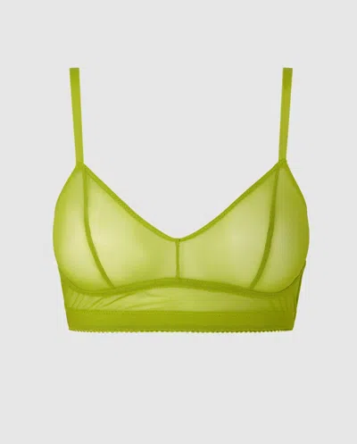 Understatement Mesh Balconette Matcha In Green