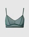 Understatement Mesh Balconette Pine Green In Green