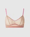 Understatement Mesh Balconette Warm Nude/candy Pink In Gold