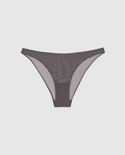 Understatement | Mesh Bikini Briefs - Grey | Trouseries In Grey