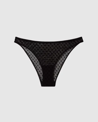 Understatement Mesh Bikini Briefs Black Dots