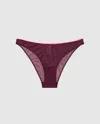 Understatement Mesh Bikini Briefs Cherry/coral In Purple