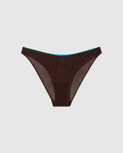 Understatement Mesh Bikini Briefs Coffee In Brown