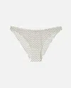 Understatement Mesh Bikini Briefs Cream/black In White