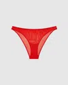 Understatement Mesh Bikini Briefs Fiery Red In Red
