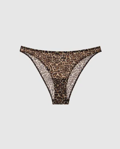 Understatement Mesh Bikini Briefs Leopard In Multi