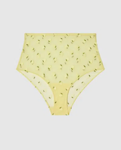 Understatement | Mesh Highwaist Briefs - Light Yellow | Trouseries