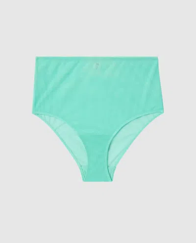 Understatement | Mesh Highwaist Briefs - Turquoise | Trouseries In Blue