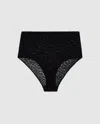 Understatement Mesh Highwaist Briefs Black Leopard In Gold