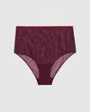 Understatement Mesh Highwaist Briefs Cherry/coral In Brown