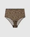 Understatement Mesh Highwaist Briefs Leopard In Green