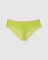 Understatement Mesh Lace Trim Hipster Zesty Lime In Green