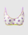 Understatement Mesh Scoop Bralette Warm Nude/lilac In Multi