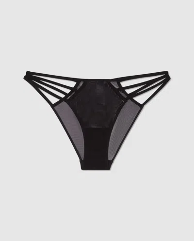 Understatement | Mesh Strappy Bikini Briefs - Black | Trouseries