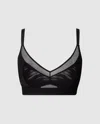 Understatement Mesh Support Bra Black In Black