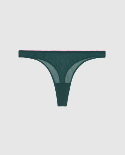 Understatement | Mesh Thong - Pine Green/candy Pink | Trouseries