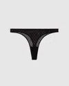 Understatement Mesh Thong Black Dots In Gold