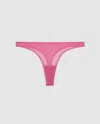 Understatement Mesh Thong Candy Pink In Gold