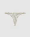 Understatement Mesh Thong Cream/black In Gold