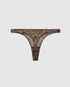 Understatement Mesh Thong Leopard/candy Pink In Multi