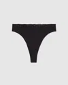 Understatement Micro Lace Thong Black In Black
