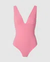Understatement Plunge Swimsuit Candy Pink In Pink