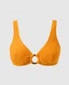 Understatement Ring Scoop Bikini Top Apricot In Orange