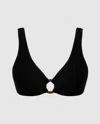 Understatement Ring Scoop Bikini Top Black In Black