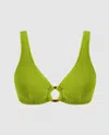 Understatement Ring Scoop Bikini Top Matcha In Green
