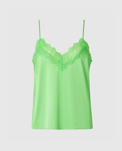 Understatement | Silk Lace Camisole - Mint Green |