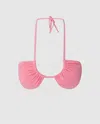 Understatement Strappy Bandeau Bikini Top Candy Pink In Pink