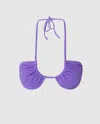 Understatement Strappy Bandeau Bikini Top Electric Lilac In Purple