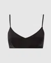 Understatement Strappy Scoop Bikini Top Black In Black