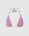 Understatement Strappy Triangle Bikini Top Lavender In Purple