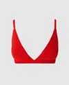 Understatement Triangle Bikini Top Papaya In Red