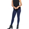 Undersummers Crop Ponte Leggings In Navy In Blue