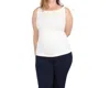 Undersummers Natural Compact Boat Neck Tank In Soft White In White