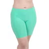 Undersummers Women's Boxer Brief With Waist Pocket In Mint In Green