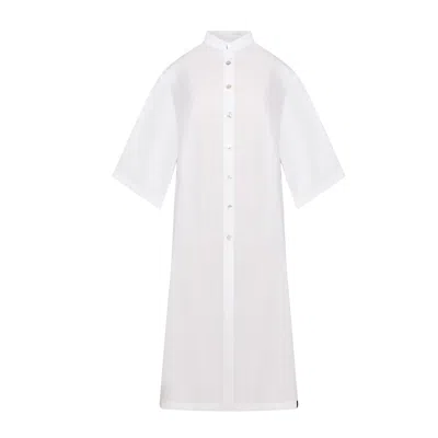 Undertake Studio Women's Neutrals / White Myoko Midi-sleeved Shirt