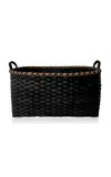 Underwater Weaving Studio Bounty Rattan Basket In Black
